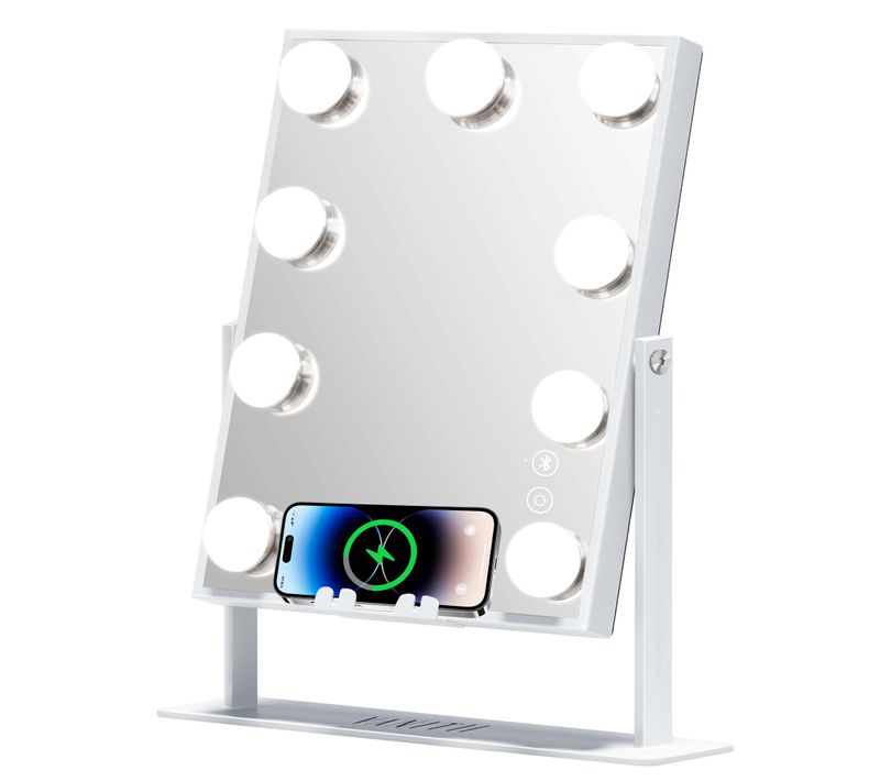 Miroir De Maquillage Hollywood Bluetooth Avec Lumières 25x30 Cm