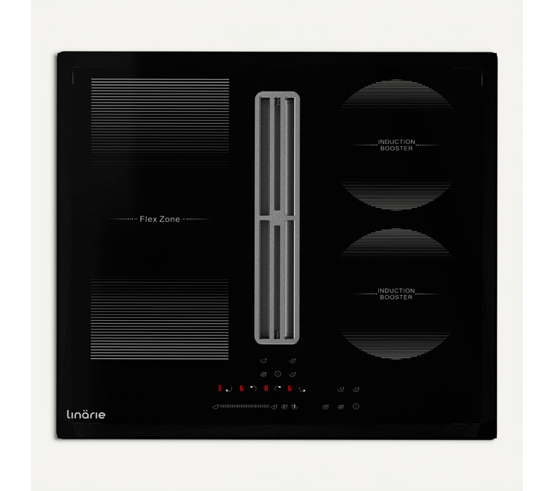 Table Induction Aspirante Linarie Tulle Lin60dai1f2z 4 Foyers Dont 1 Flex Zone - Encastrable 60 Cm