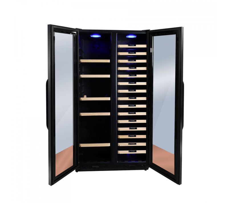 Cave à Vin Service Multi-températures Agcs200vn2z2d Lecépage 92 à 188 Bouteilles 2 Portes 2 Zones