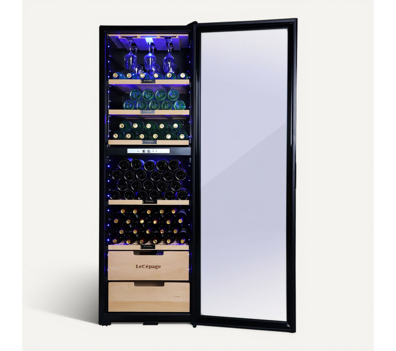 Cave à Vin Service Agcv230vn2z1d Multi-températures Lecépage 173 à 231 Bouteilles 2 Zones 442 Litres
