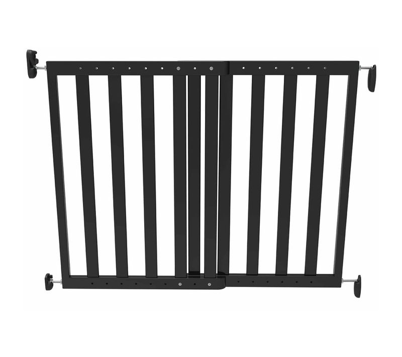 Barrière De Sécurité Extensible 63,5-106 Cm Bois Noir 93743