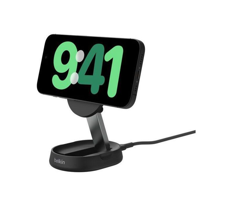 Boostcharge Pro Rétractable 2-en-1 – Chargeur Magsafe et Qi2 15w, Pliable, Noir