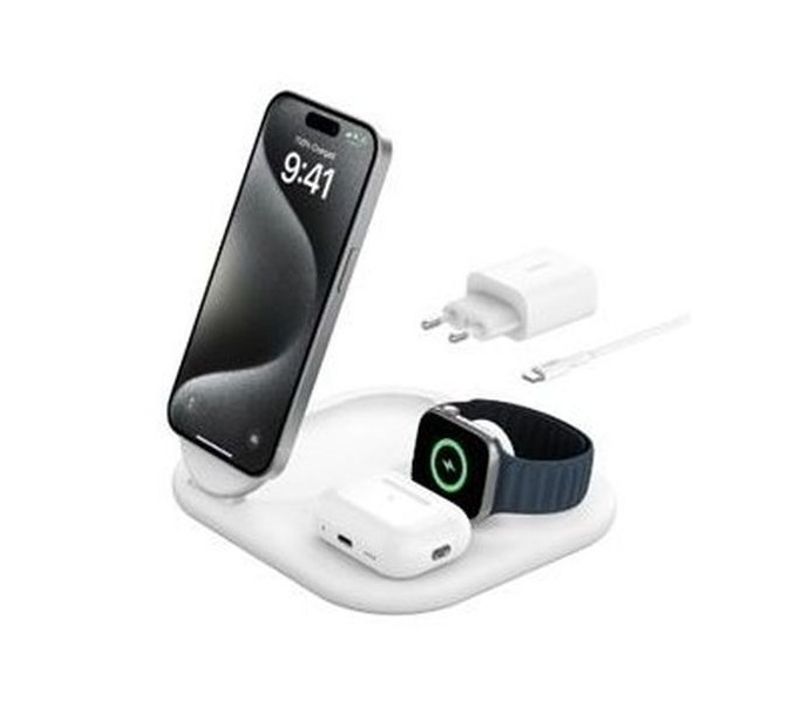 Boostcharge Qi2 3-en-1 Pliable — Chargeur Magnétique Sans Fil 15w