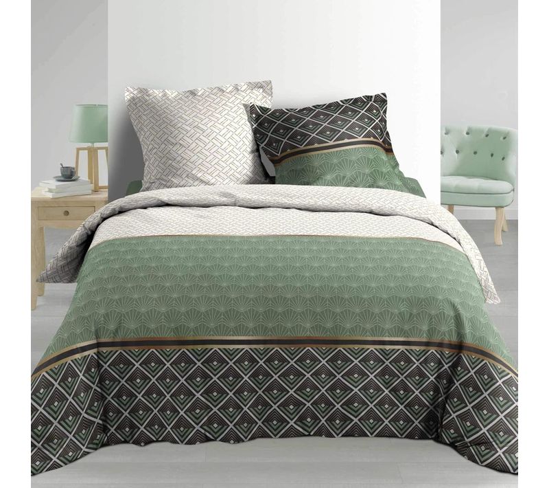 Parure De Lit Percale De Coton 78fils Belor Promo Linge