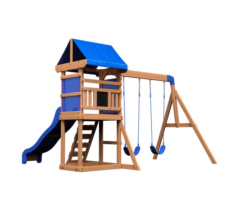 Backyard Discovery Aurora Aire De Jeux En Bois - Aire De Jeux Extérieur Avec Balançoire / Toboggan /