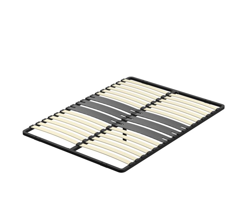 Cadre Lattes 160x200 Cm, 2x15 Lattes Peuplier Naturel
