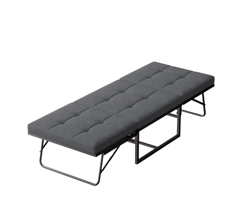 Lit Pliant 76x197 Cm, Canapé-lit 1 Personne Pour Adulte, dossier Réglable Sur 5 Positions