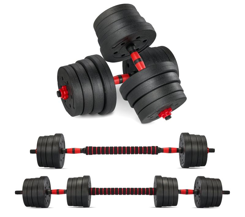 Ensemble D'haltères Et De Barres Réglables De 30 Kg, Unisexe