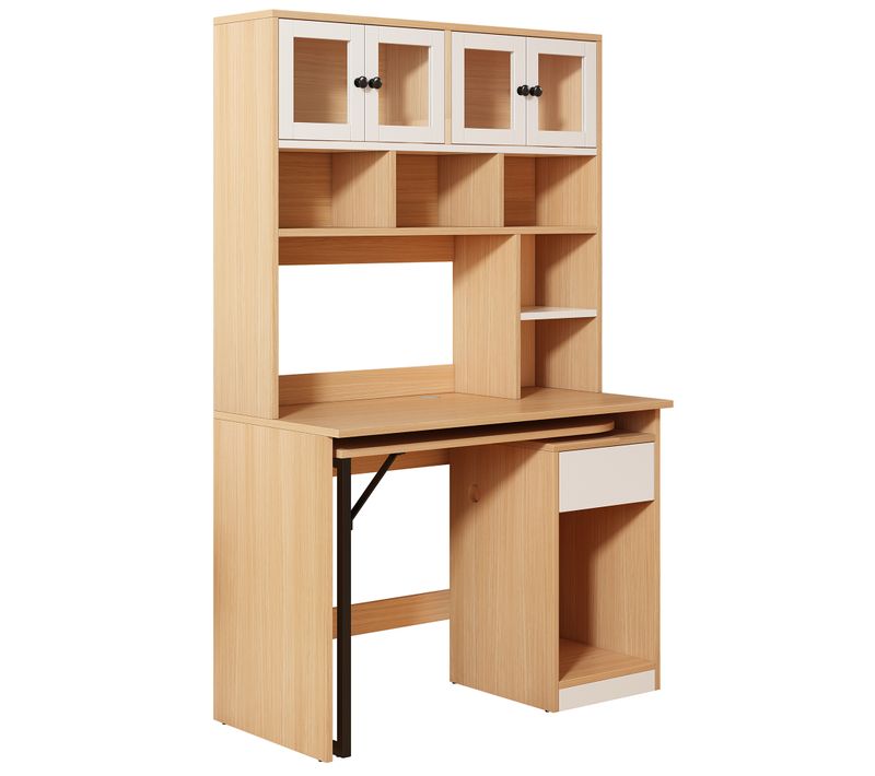 Bureau Modulable Avec étagères Et Plan De Travail Ajustable Pour Espace Collaboratif