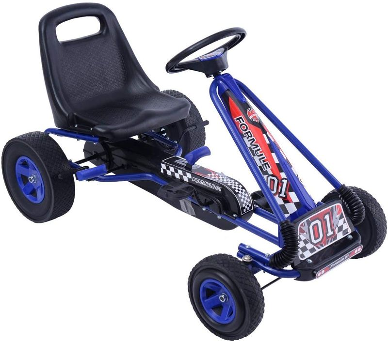 Kart à Pédales Pour Enfant Karting Enfant Vélo Et Véhicule D’enfants à L'extérieur Jouet Bleu