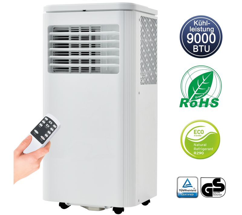 Climatiseur Mobile 9000 Btu/2500w Déshumidificateur, Refroidissement, Blanc