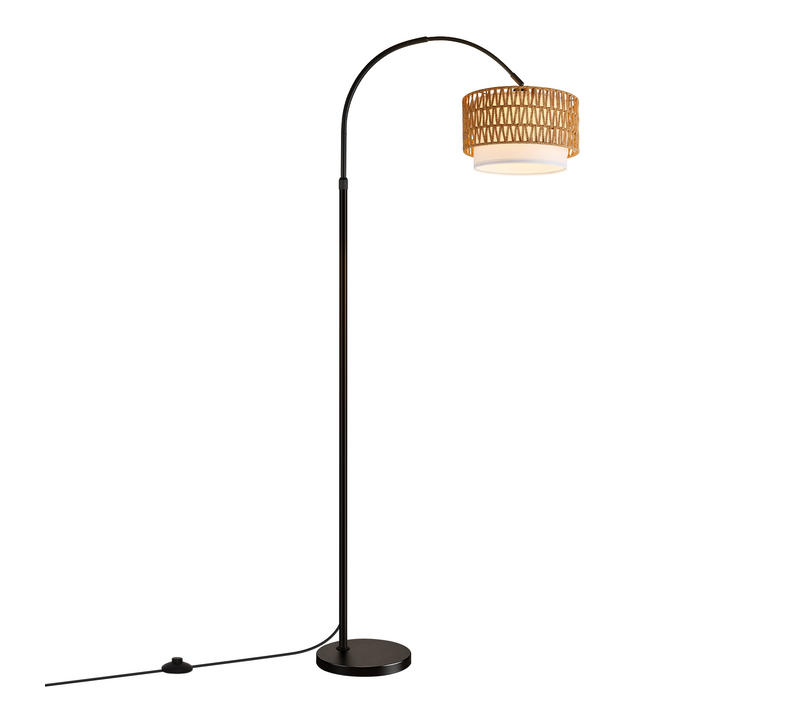 Lampadaire LED Noir Hauteur Réglable Lampadaire Sur Pied  E27 9 w Rotation à 350° Pour Chambre Salon