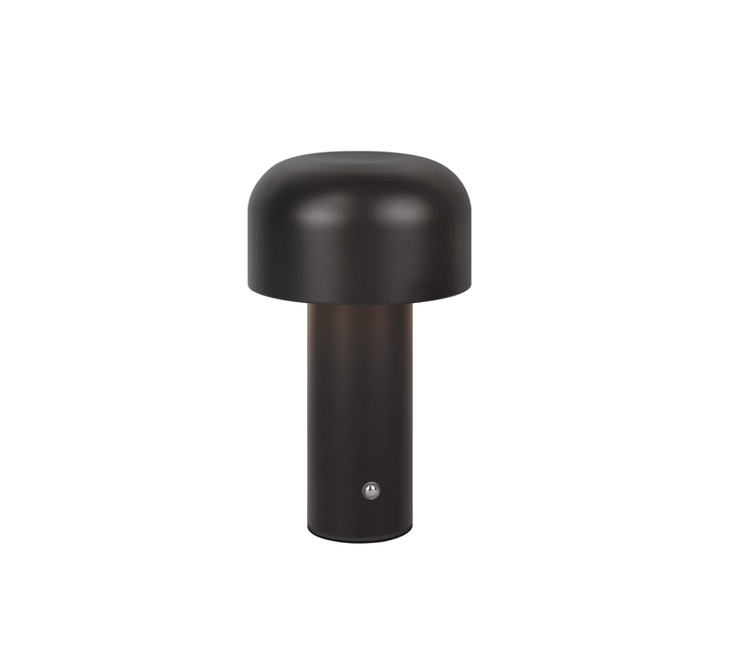 Lampe De Table LED Sans Fil Lampe De Chevet Tactile Moderne En Métal Noir