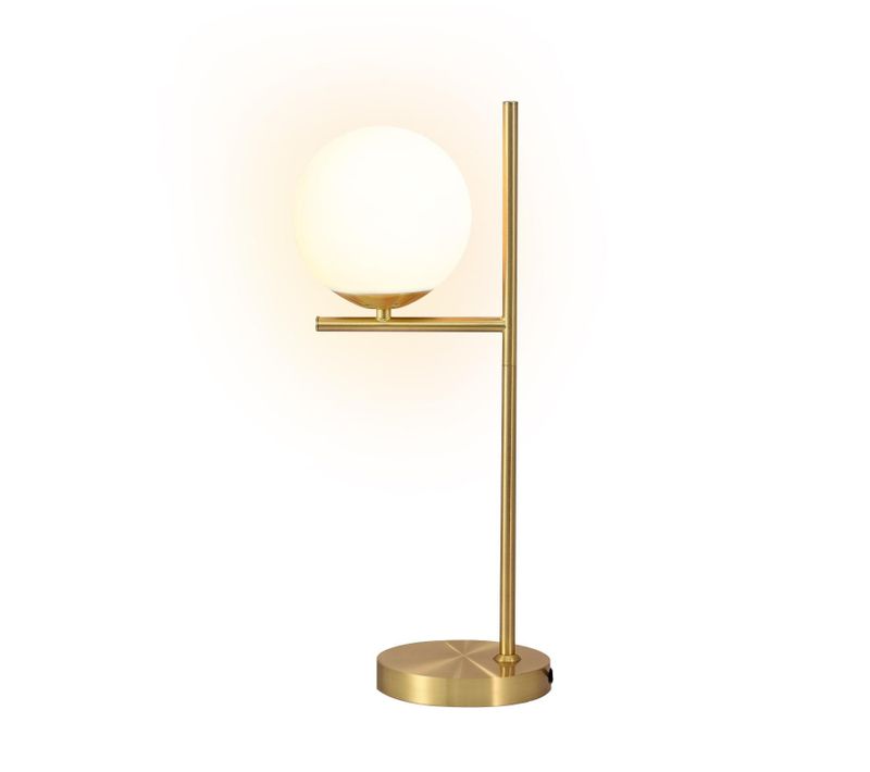 Lampe De Chevet Blanche Lampe De Table Moderne Métal Verre E27