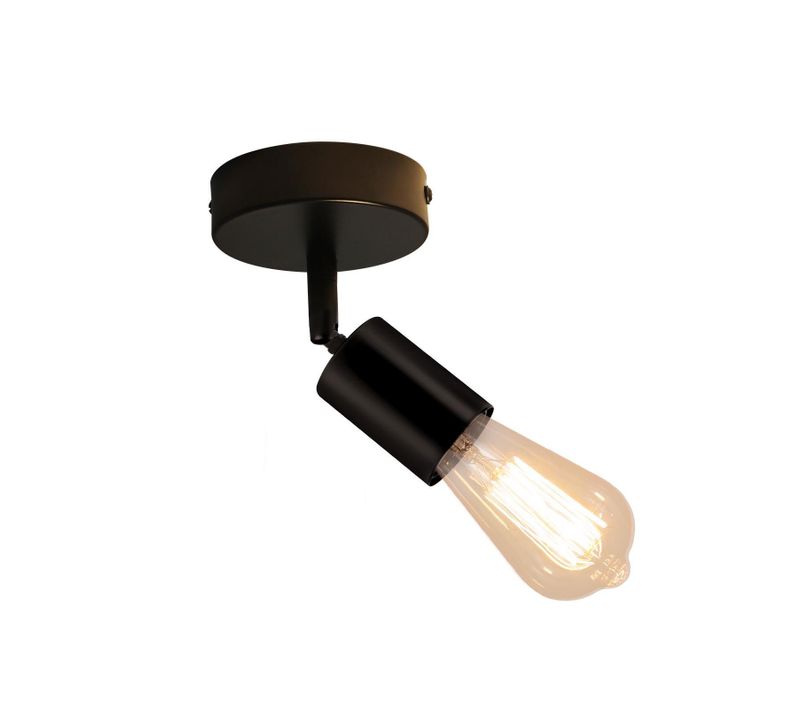 Spot E27 Noir Vintage Spot De Plafond Pour Chambre