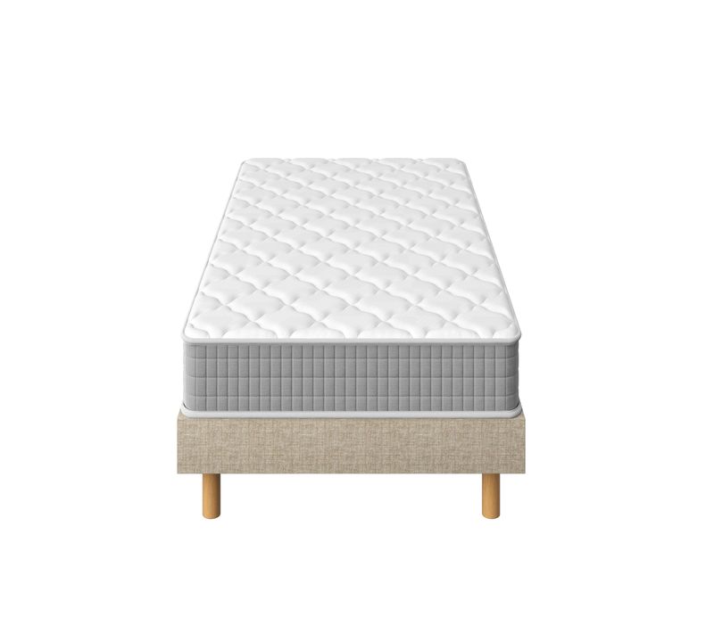 Ensemble Matelas Mousse 90x190 Cm Epaisseur 30cm + Sommier Déco