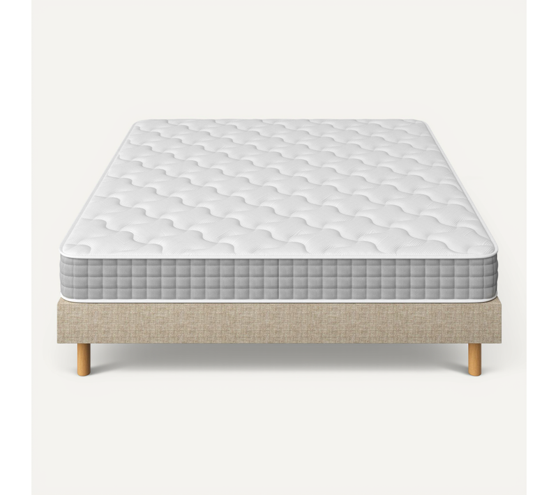 Ensemble Matelas Ressorts 140x190 Cm Epaisseur 20 Cm + Sommier Déco