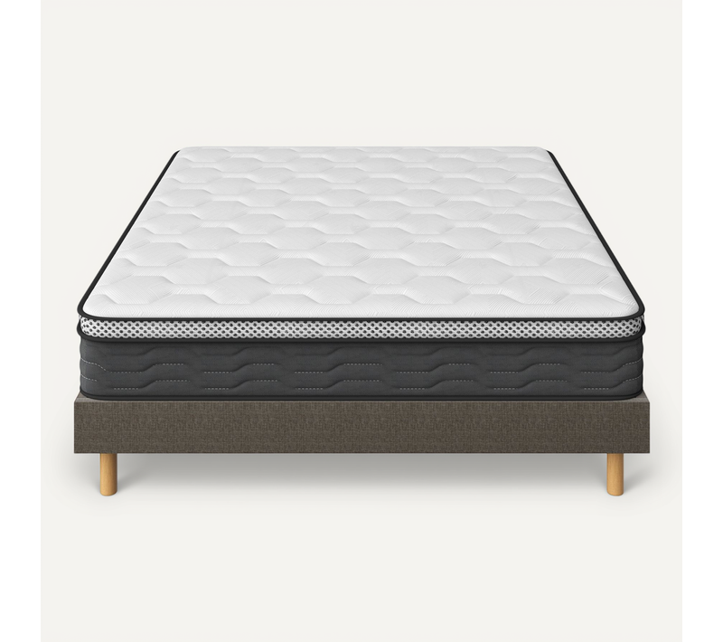 Ensemble Matelas Ressorts 160x200 Cm Epaisseur 25 Cm + Sommier Déco