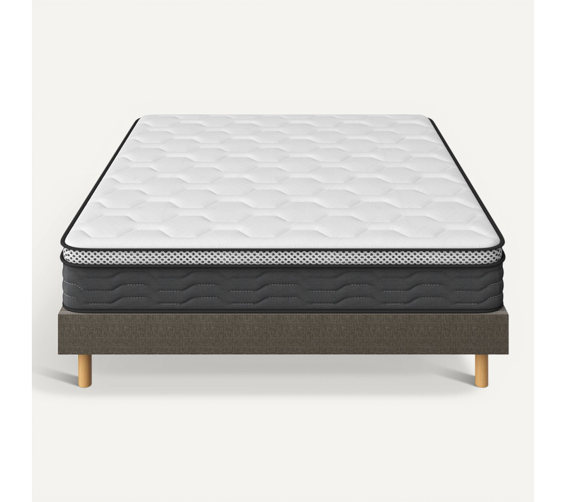 Ensemble Matelas Ressorts 160x200 Cm Epaisseur 30 Cm + Sommier Déco