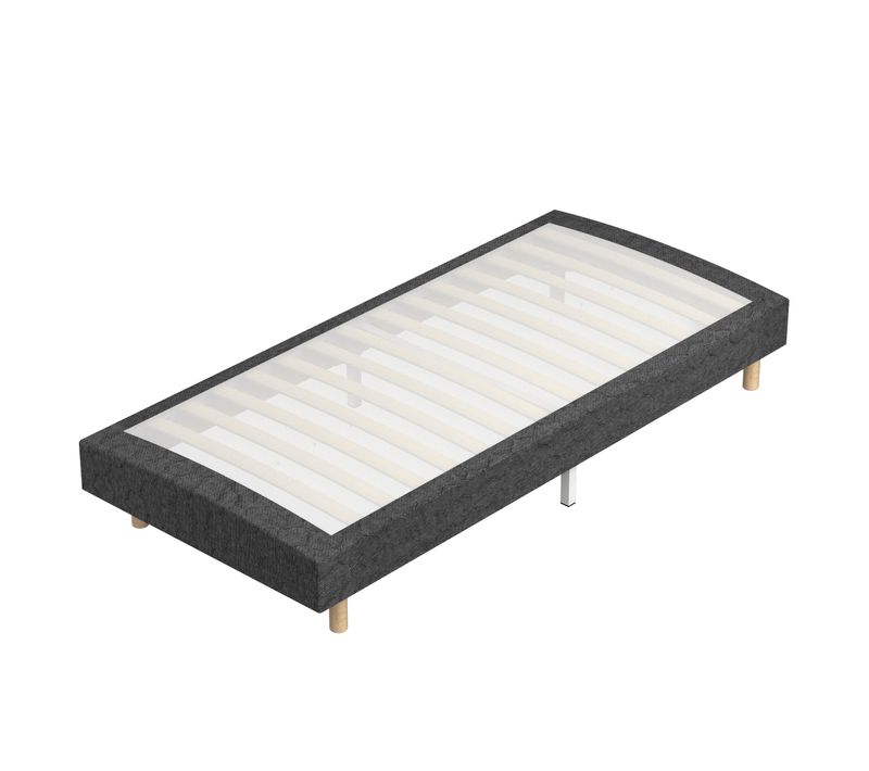 Sommier déco 90x200 Cm en kit, 6 Pieds, 14 Lattes