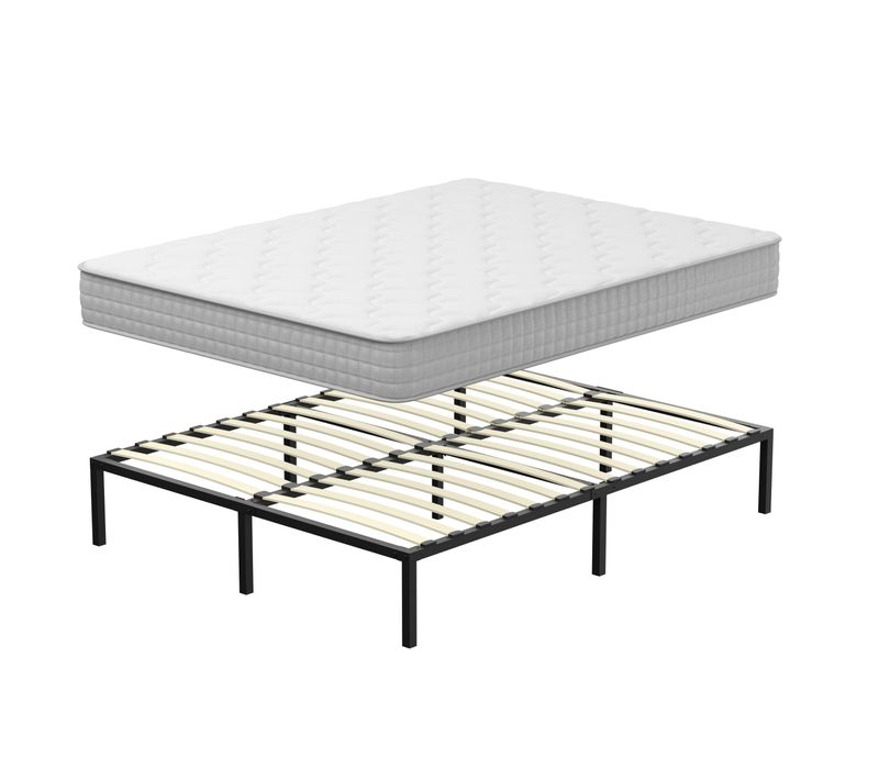 Ensemble Matelas Ressort 140x190 Cm, épaisseur 20 cm + cadre à lattes