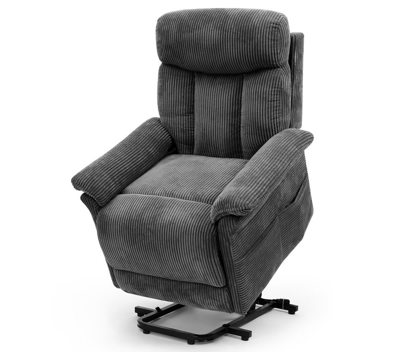Neche Fauteuil Relaxation Releveur Électrique Pour Personnes Âgées Gris,velours Côtelé
