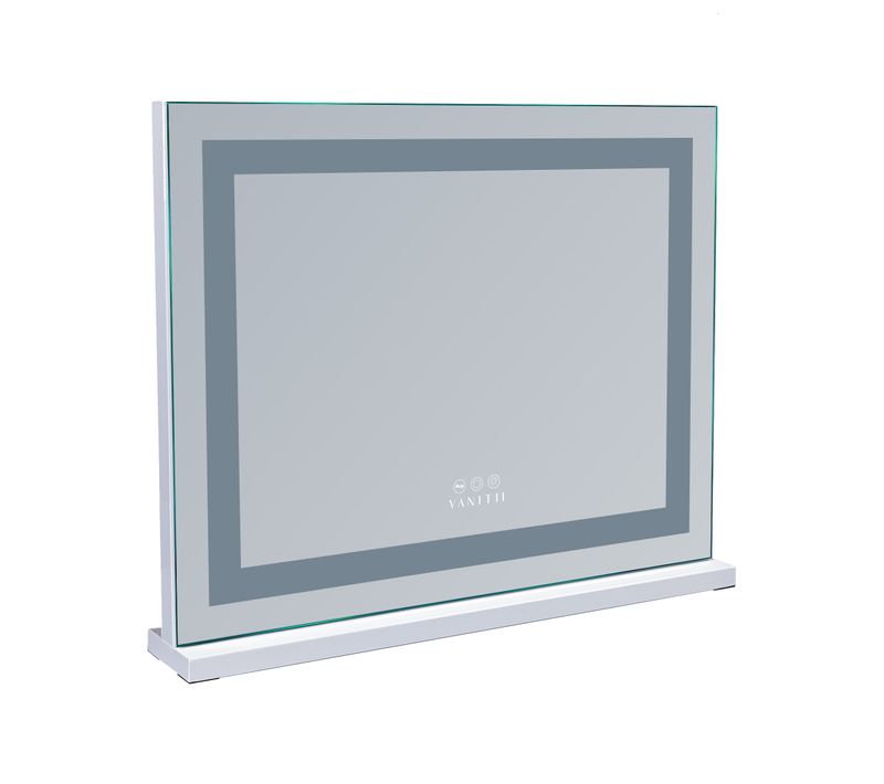 Miroir De Maquillage Hollywood Coiffeuse Mural Avec Lumineux 58x46cm - Bande Lumineuse LED