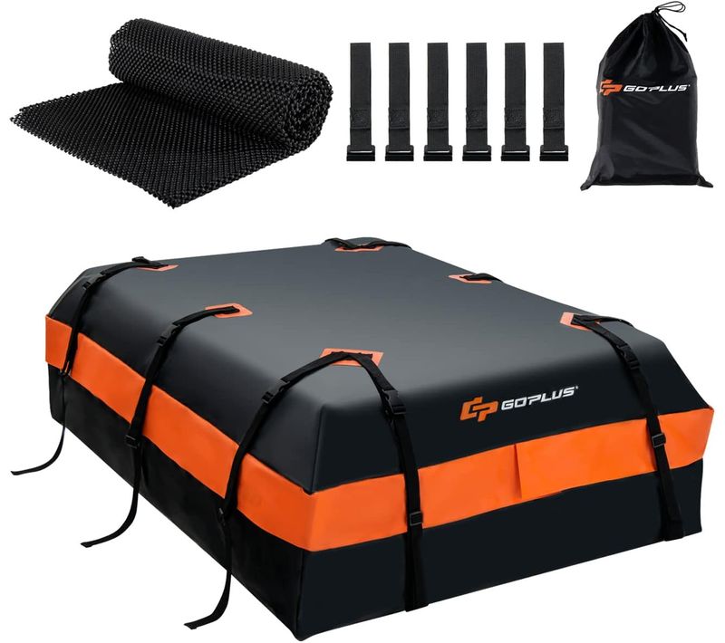 Bagage De Toit Étanche 560 L Avec 10 Sangles Et 6 Crochets De Porte, Sac De Toit Coffre De Toit Voi