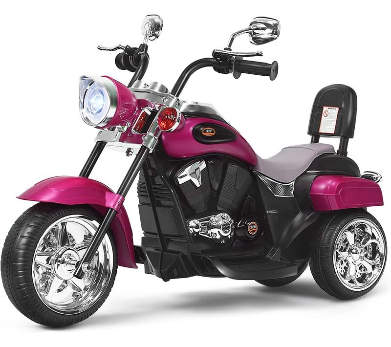Moto Électrique 6v Pour Enfants Scooter Avec 3 Roues Effet Sonore Et Lumineux, 3km/h Max, 3 Ans +