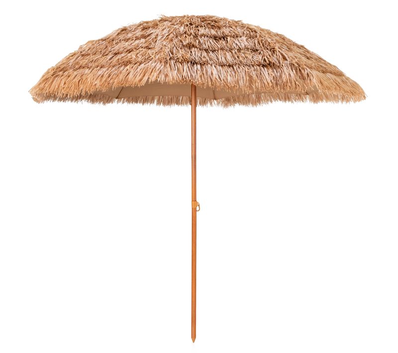 Parasol De Plage En Paille 7 Couches 205cm De Style Hawaïen-parasol Tropical Portable 8 Baleines