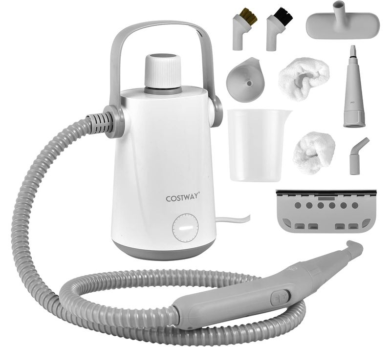 Nettoyeur à Vapeur à Main Portable 1000w Avec Réservoir D'eau De 300 Ml(gris + Blanc)