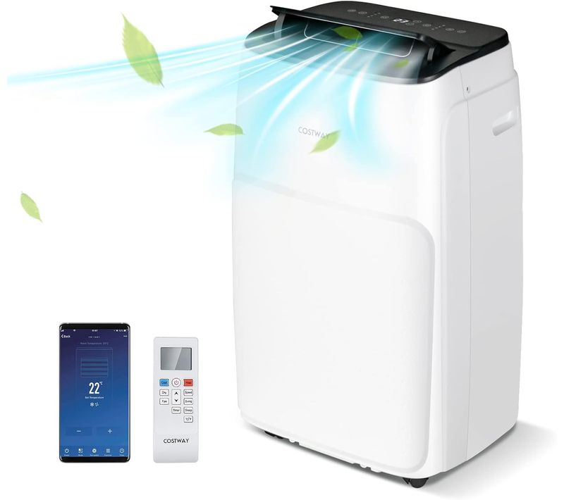 Climatiseur Mobile Silencieux 4 En 1 - 14000btu [classe Energétique A] Avec Chauffage Ventilateur