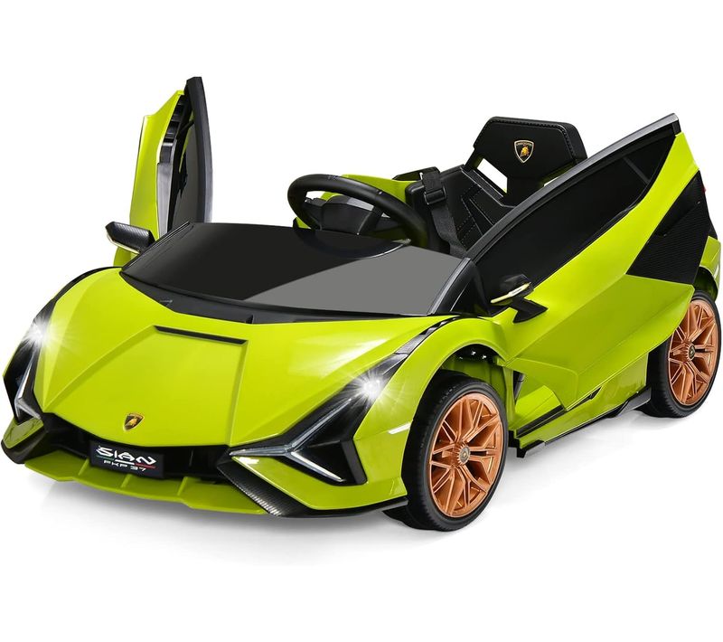 Lamborghini Voiture Électrique 12v Enfants Avec Télécommande 2,4g 2 Portes Papillons