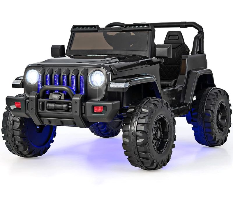 12v Voiture Electrique Enfants Avec Télécommande 2,4 G, Charge 35kg (noir)