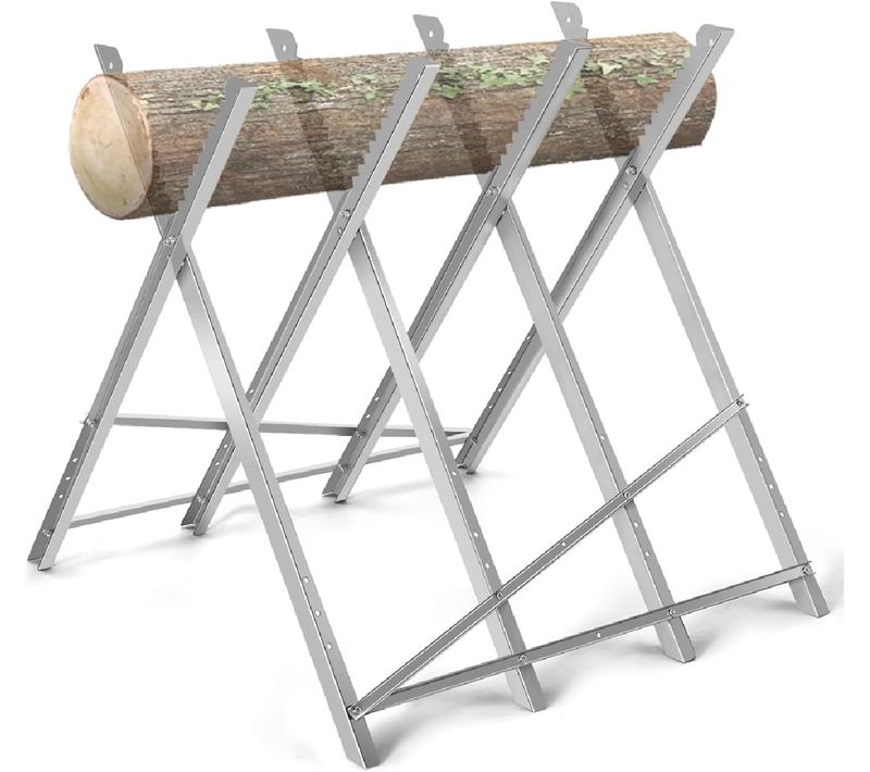 Chevalet De Sciage Pliable En Acier Charge,tréteau Portable Avec Dents De Scie à Encoches