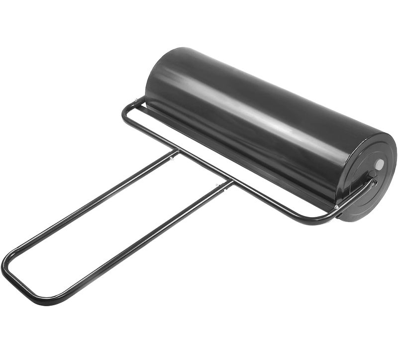Rouleau à Gazon De Jardin 48l Avec Poignée En Acier Haute Résistance  114 X 60 X 32cm, Noir