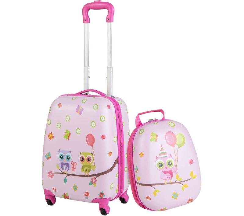 Valise Enfants à Roulettes 16 Et Sac à Dos 12 Avec Poignée Télescopique
