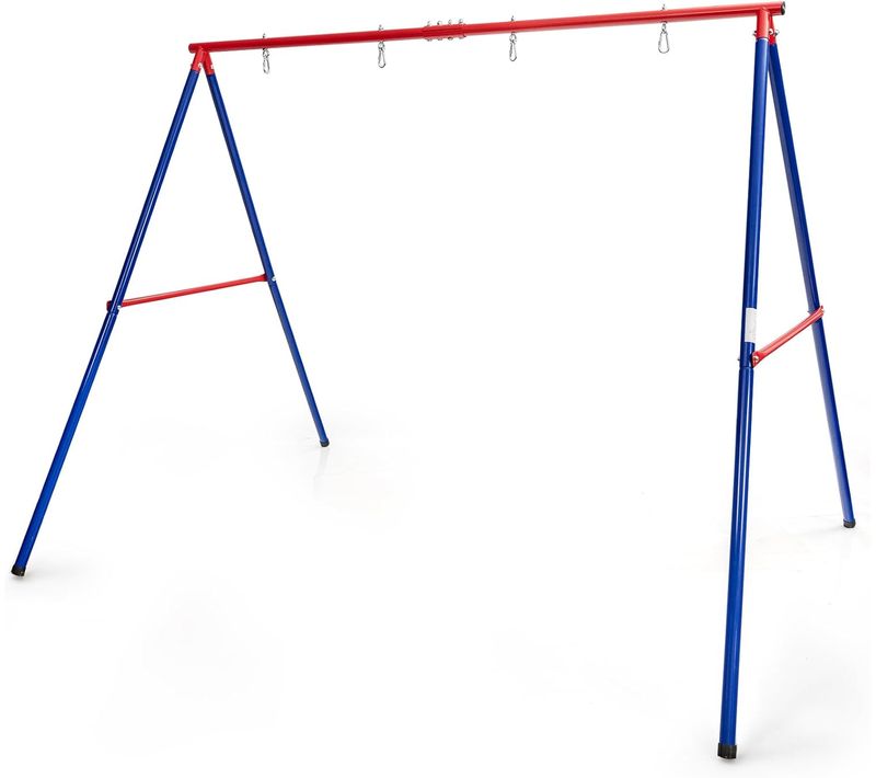 Portique De Balançoire En Métal Avec Structure En A,pour Intérieur Et Extérieur, 260 X 182 X 182 Cm