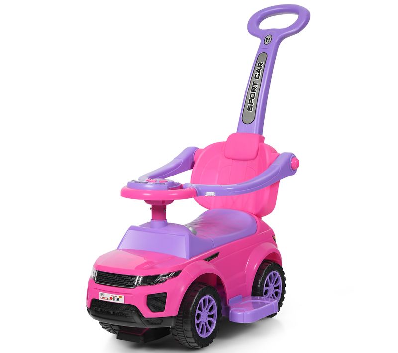 3 En 1 Voiture à Pousser Enfants De 1-3 Ans ,espace De Stockage Caché,charge 25kg (rose)