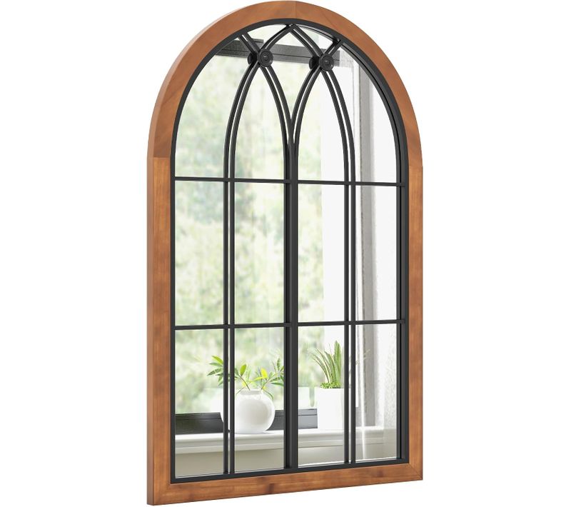 Miroir Mural Rustique Avec Cadre En Bois De Sapin,salon, Chambre à Coucher, 60 X 90 Cm (style 3)