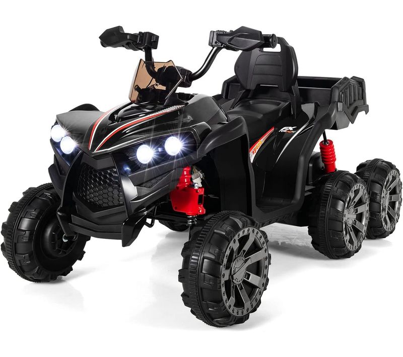12v Quad Electrique Enfants Avec Lumières LED Et Musique,  129 X 69 X 72 Cm (noir)
