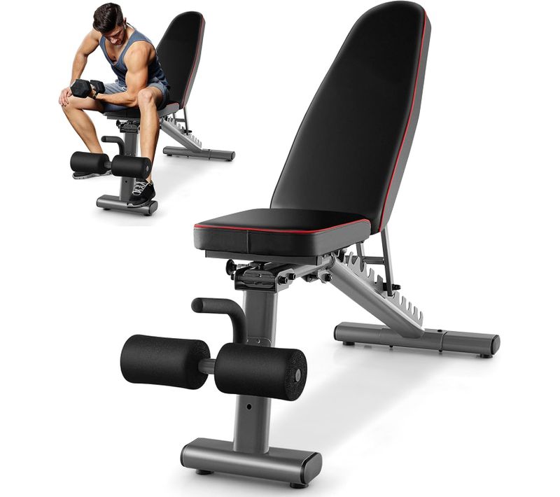 Banc De Musculation Dossier Réglable 10 Positions, Charge 300 Kg , Idéal Pour Développé Couché