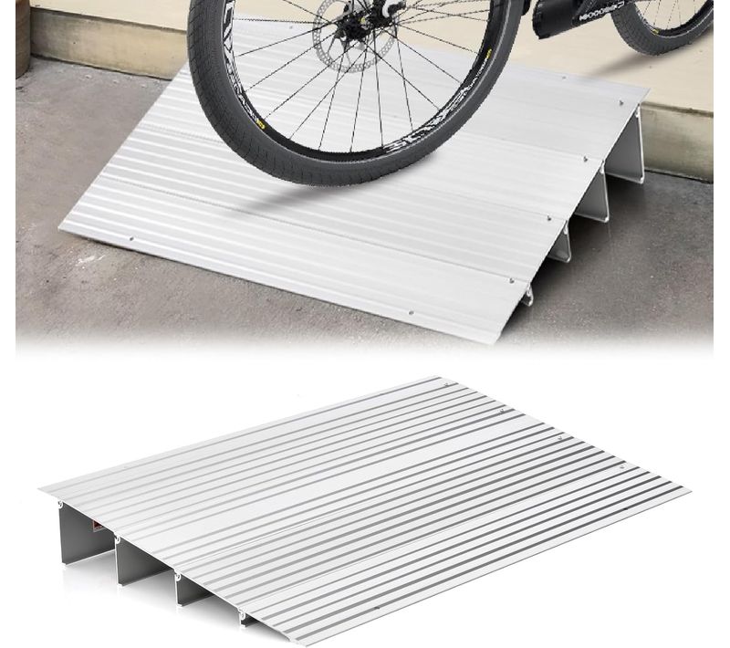 Rampe De Seuil De Porte De 10,5cm Avec Hauteur Réglable, Pour Fauteuils Roulants, Déambulateurs