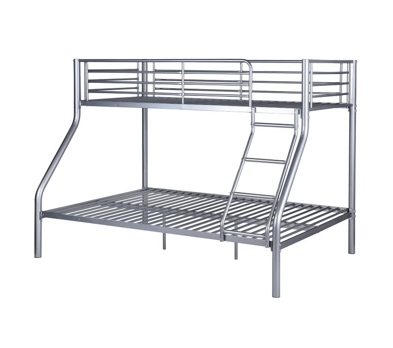 Lit Superposé 3 Personnes 90 Et 140x190cm En Métal, Argenté