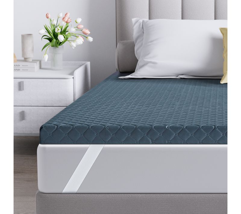 Surmatelas 160x200 cm, Epaisseur 6cm, Haute Densité, Avec Housse Hypoallergénique Lavable