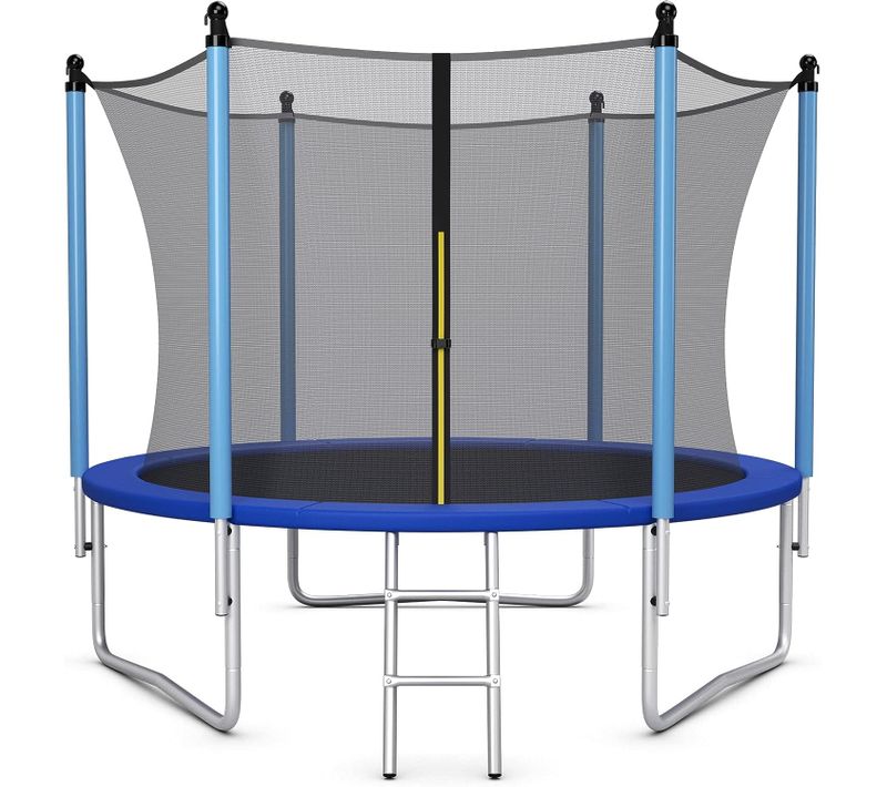 Trampoline Extérieur Ø305cm Echelle,filet De Sécurité,tapis De Saut Charge 100 Kg