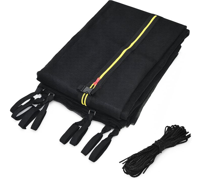 Filet De Sécurité Pour Trampoline D.305 Cm Avec 6 Poteaux Fermeture Eclair Intérieur/extérieur