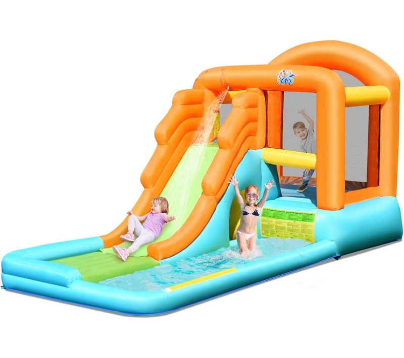 Château Gonflable/château Et Aire De Jeux Gonflable Avec Toboggan Aquatique/aire Charge Max. 90 Kg