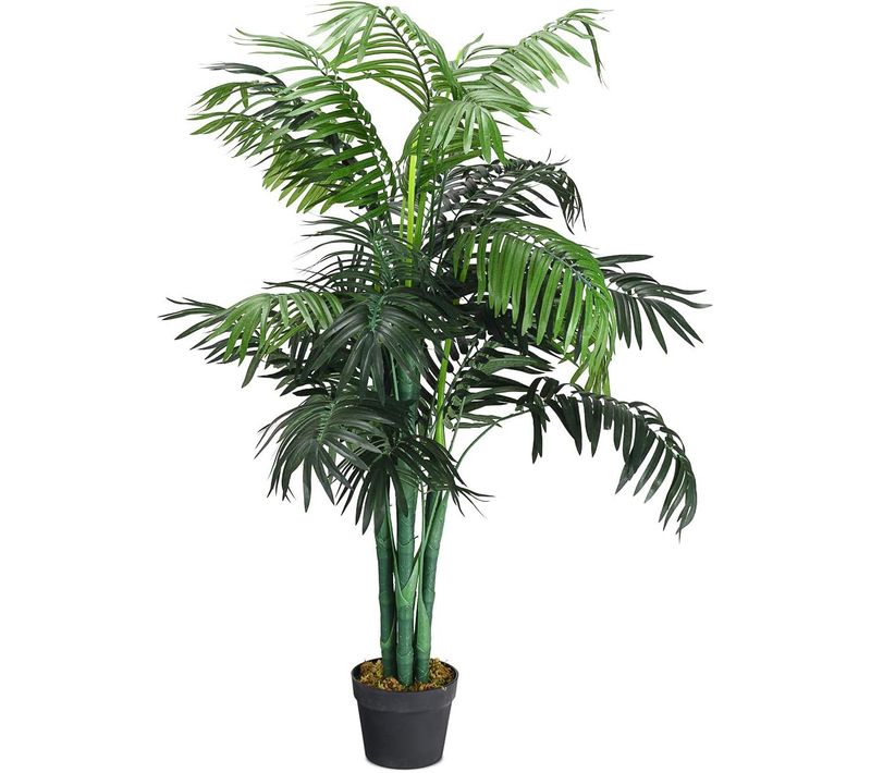 Plante Artificielle Déco. Interieur Palmier Aréca Avec Pot Vert Arbre/ Fleur Artificielle- H 110 Cm