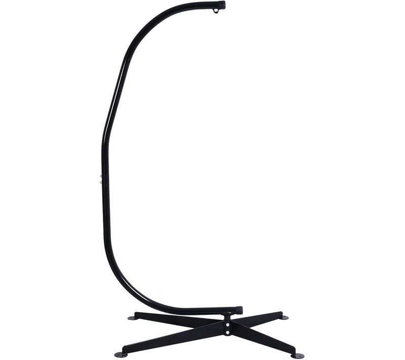 Support De Hamac Support Pour Fauteuil Suspendu Charge Max. 150 Kg Hauteur 210 Cm Noir